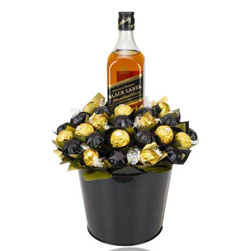 Beauty Whiskey-Chocolate Bouquet